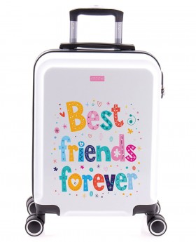 Maleta de mano imome Cool Best Fiends Forever Amigas Blanca - 55cm | Maletia.com