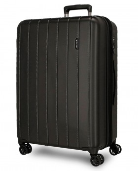 Maleta grande  Wood rígida  Negra Movom Negro 75cm | Maletia.com