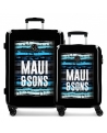 Maui and Sons Juego de maletas Maui Waves Negro (Foto 1) 
